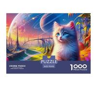 Cat Jigsaws Kid Age 12 Years Up Impossible And Difficult Challenge 1000 Piece Cute Kitten Challenging Puzzle Games Educational Games There Are Letters on The Back 70x50cm/1000pcs