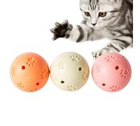 Cat Jingle Balls, Cat Balls with Bells - 3 x Portable Small Jingle Balls, Pet Exercise Toy, Scratch Tools, Floor Chew Supplies, Indoor Toy for Rabbit Hamsters