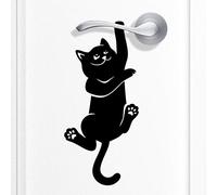 Cat Jumping Decal Sticker Wall car Stickers Vinyl Art Decoration Bedroom Decor Kid Kitchen Animal Window Silhouette Glass Transfer Home Label Adhesive Cute Funny Nursery Kitten Kitty transfers