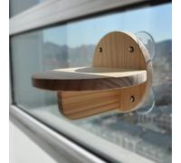 Cat Jumping Platform, Cat Shelf on The Wall, Suction Cup Cats Jumping Platform, Wooden Space Saving, Suitable for Balcony Windows