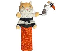 Cat Karate Kitty Puppet, Cat Wrestling Puppet with Protective Forearm Sleeve, Cats Wrestling Glove Interactive Puppets Toy, Cats Hand Biting for Play Karate Kitten Toy (1Pc)
