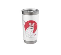 Cat Katana Kitsune Mask Nine-Tail Fox Stainless Steel Insulated Tumbler
