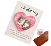Cat Keepsake Memorial - Heart Shaped Sweet Positive Card Ornament - Emotional Cards for Adults - For Calming, Girls, Teens, Family, Christmas, Holidays, Compassion, Encouragement and