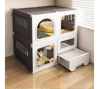 Cat Kennel,Cat Cage, Cat Enclosures Indoor, Cat Enclosure Large, Cat Villa Indoor, Indoor Cat Cage with Litter Box, Easy to Assemble Cattery, Ideal for 1-2 Cat (Color : 27.5x17.7x27.5)