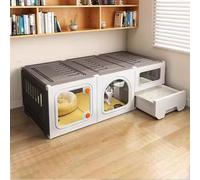Cat Kennel,Cat Cage, Cat Enclosures Indoor, Cat Enclosure Large, Cat Villa Indoor, Indoor Cat Cage with Litter Box, Easy to Assemble Cattery, Ideal for 1-2 Cat (Color : 41.3x17.7x13.7-B)