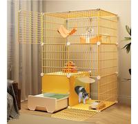 Cat Kennel,Cat Cages Indoor with Litter Box, Cage for Cats Refinement Grid, DIY Cat Cage with Cable Ties, The Perfect Place for Cats to Exercise (Size : 75x49x109 cm)