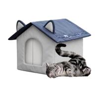 Cat Kennel - Waterproof Polyester 45 x 35 x 35 cm | Outdoor Cat Shelter with Warm Insulation in Winter, Pet House for Cats and Outdoor Dogs, Small Dogs,