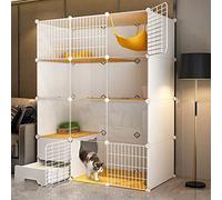 Cat Kennels for Indoor Cats, Cat Enclosures,3 Tier Large Cat Kennels, Indoor Diy Cat Playpen for Small Animal, Detachable Metal Wire Kennels, Kitten Crate, Cat House, Exercise Place Ideal fo (C2 111