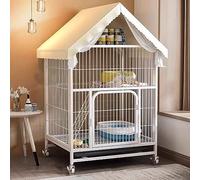 Cat Kennels For Indoor Cats X Large,Pull Out Tray From Back And Front,Small Animal Habitat With Wheel,Cat Hammock And Platform Ladder,White,Black,White-2 layer