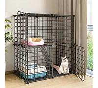 Cat Kennels Pet Playpen Cat Crate Large 2/3/4/5 -Tier Cat Cage Metal Wire Small Animal Kitten House Pet Enclosure Large Rest And Play Space, Easy Installation,A-75 * 39 * 73CM