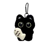 Cat Keychain | Black Cats Plush Keychain | Cute Cat Keyring Pendant Purse Charm | Animal Key Chain Backpack Accessories for Handbags Wallets Kitty Lover Present