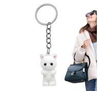 Cat Keychain - Cat Kitten Keyrings,Novelty, Adorable, Funny, Creative Kitten Keychain Favor For Backpack, Wallet, Animals Cat Lover