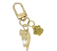 Cat Keychain - Cute Cat Keychain | Adorable Cat Keychain | Pendants With Charms Of Pets And Cat Kittens, Funny Cartoon Kitten Aesthetic Keychain, Pendant, Light brown, Consulte la descripción