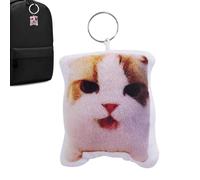 CAT KEYCHAIN - Funny Meowing Keychain | Cute Kitten Keychain with Sound, Adorable Jungle Key Shirts for Backpacks, Wallets, School Bags, Gifts for Kids Teens Women and Cat Lovers, Reversal of the cat