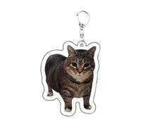 Cat Keyring Pendant, Acrylic Keychain Cute Cat, Fashion Accessory Souvenir Bag Ornament for Adults Teens Couples Friends Classmates Schoolbag Backpack