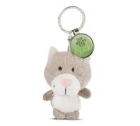 Cat keyring with charm Nici Ich bringe dir Glück Gris 7 cm