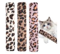 Cat Kick Toy,3X Interactive Kitten Pillow Strip - Soft Leopard Print Toy Plush Pet Chew Cushion For Self-Entertainment