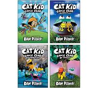 Cat Kid Comic Club Series 4 Books Collection Set By Dav Pilkey (Cat Kid Comic Club, Perspectives, On Purpose, Collaborations)