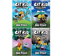 Cat Kid Comic Club Series Collection 4 Books Set By Dav Pilkey (Cat Kid Comic Club, Perspectives, On Purpose, Collaborations)