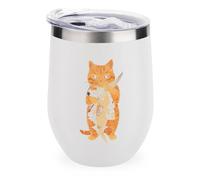 Cat Killer Fish Insulated Cups & Mugs 12oz Double-Wall Bottles Stainless Steel Coffee Mug with Lids Drinks Tumbler