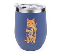 Cat Killer Fish Insulated Cups & Mugs 12oz Double-Wall Bottles Stainless Steel Coffee Mug with Lids Drinks Tumbler