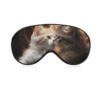 Cat Kiss Sleeping Mask, Light Blocking Eye Mask, Comfortable and Soft, Eye Cover with Elastic Band, Suitable for Men and Women, Suitable for Travel/Sleeping