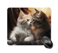 Cat Kiss Square Mouse Pad Portable Computer Mousepad with Non-Slip Rubber Base 25 * 30cm Ultra-Thin Gaming Mouse Mat for Computer Laptop Office Desk Accessories