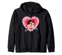 Cat Kisses Fix Everything Girls Cat Lover Cute Anime Kitty Zip Hoodie