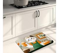 Cat Kitchen Mats for Floor, Cute Animal Patterned Soft Mats, Cushioned Comfort Washable Non Slip Decor Rugs for Kitchen Sinks Laundryroom Bathroom 20x31 Inch
