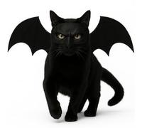 Cat Kitten Clothes Costume - Pet Halloween Costumes Outfits for Cats - Apparel Batman Mask Helmet Bat Wings