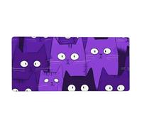 Cat Kitten Face Mouse Mat Cat Cute Gaming Mouse Pad with Stitched Edges Non-Slip Large Desk Mat for PC Laptop Office Home Gamer 900x400x3mm Keyboard Mousepad