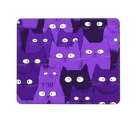 Cat Kitten Face Mouse Pad Cat Cute Gaming Mouse Mat with Stitched Edges Non-Slip Rubber Base Mousepad for for PC Laptop 30x25cm