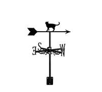 Cat Kitten Silhouette Wind Vane Weathervane Animals Ornament Metal Weathercock Measuring Tool for Roof Garden Patio Backyard Farmhouse Courtyard,Cat~b (Cat~c)