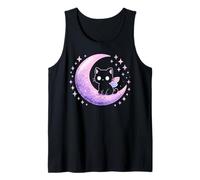 Cat Kitty Butterfly Moth Purple Pink Alt Kawaii Pastel Goth Tank Top