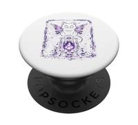 Cat Kitty Lunar Moth Purple Kawaii Pastel Goth Alt Aesthetic PopSockets Adhesive PopGrip