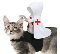 Cat Knight - Medieval Pet Crusader shield, Polyester Adjustable Outfit, Decorative Cosplay Dress Up, Fun Majestic Small Medium Large Pets | For Outdoor Event Photoshoot Party Wedding