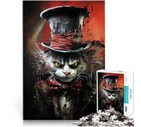 Cat Knight1000 Pieces Jigsaw Puzzles for teenagers Stress Reliever Staycation Kill time Enhance love between couples 38x26cm