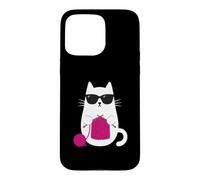 Cat Knitting Sunglasses Yarn Crochet Needlecraft Crafter Case for iPhone 15 Pro Max