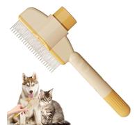Cat Knot Remover Brush, Cat Dog Knot Comb, Cat Care Comb for Hair Buns, Button Function, Flea Cleaning Brush, Long Haired Cat Loose Hair, Steel Needle Comb