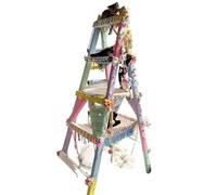 Cat Ladder Rope Ladder Material Accessories Solid Wood, Cotton Rope Herringbone