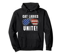 Cat Lady Cat Moms Cat Ladies Unite Political Vote Democrat Pullover Hoodie