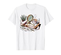 Cat Lady Cozy Mystery Reader Who Reads Books Where Cats T-Shirt