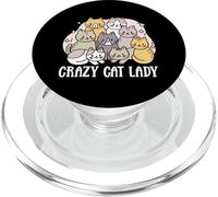 Cat lady, Crazy cat lady PopSockets PopGrip for MagSafe