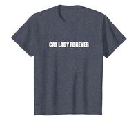 Cat Lady Forever T-Shirt, Kids, Heather Blue, 2 Years
