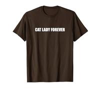 Cat Lady Forever T-Shirt, Men, Brown, S
