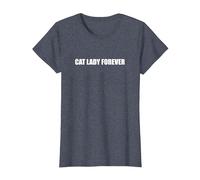 Cat Lady Forever T-Shirt, Women, Heather Blue, XS
