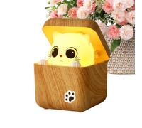 Cat Lamp | Hiding Cat USB Rechargeable Sound Activated 3 Modes | Animal Bedside Light | for Home Bedside Living Room Cabinet Coffee Table Nightstand Entryway Living Room