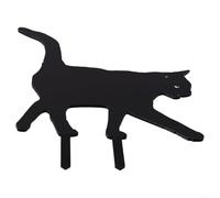 Cat Lawn Decoration Black Acrylic Bird Sign Unique Garden Ornament for Effective Deterrence (B)