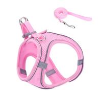 Cat Lead And Harness Set Travel Cat Walking Harness Adjustable Soft Mesh Vest With Reflective Safety Strips, Pet Supplies For Training Hiking Backpack Outdoor Adventures
