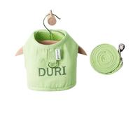 Cat leash, anti-breakaway cat harness, four-season breathable harness for walking cats when out and about(Green,M)